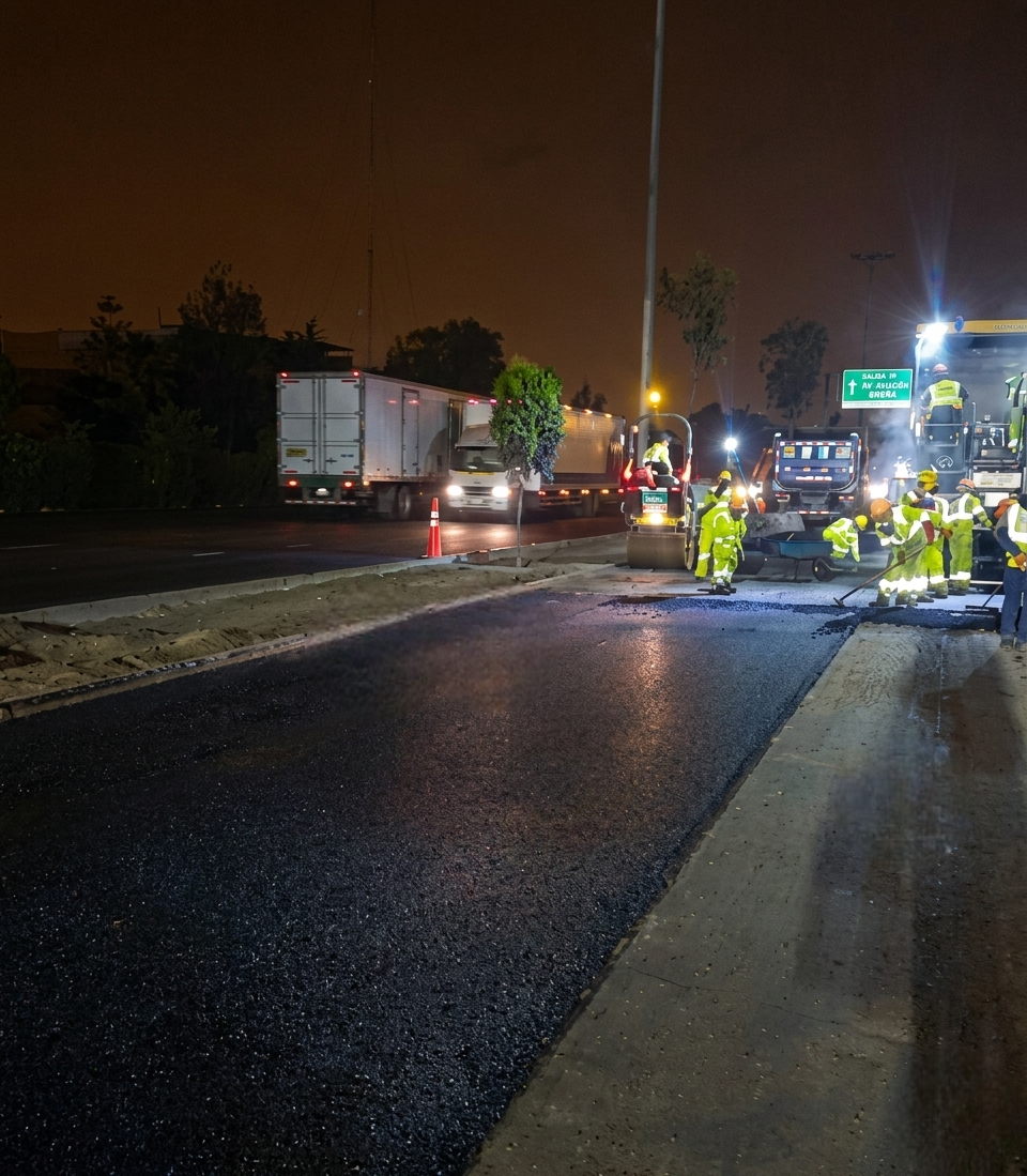 Proyecto: Mantenimiento de la Pamanericana Sur y Norte con mezcla SMA, Lima, Perú